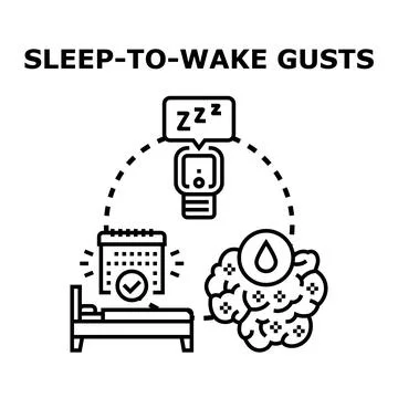 Sleep tracking with smart device and planned routine Stock Illustration