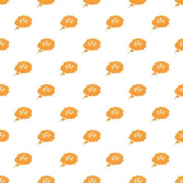 Sleep zzz speech bubble orange pattern Illustration
