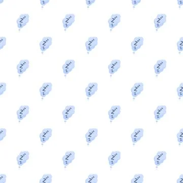 Sleep zzz symbol thought bubble pattern Stock Illustration