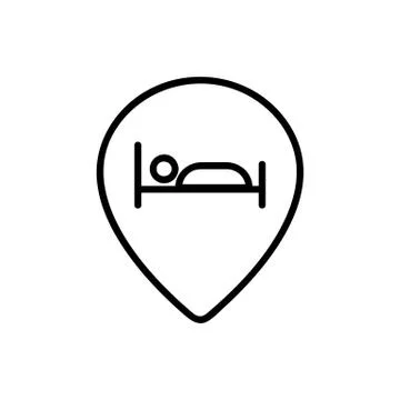 Sleeper icon vector. Isolated contour symbol illustration Illustrazione stock