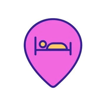 Sleeper icon vector. Isolated contour symbol illustration Illustrazione stock