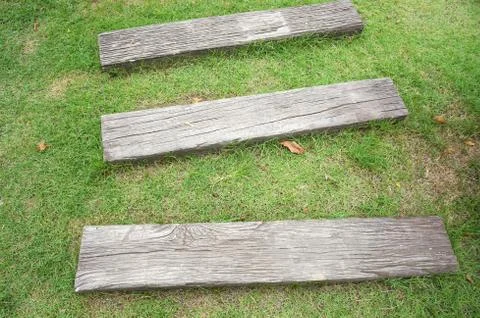 Sleeper path  in the garden Foto stock