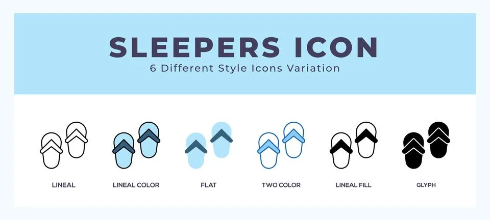 Sleepers icon for web. mobile apps and ui. Stock Illustration