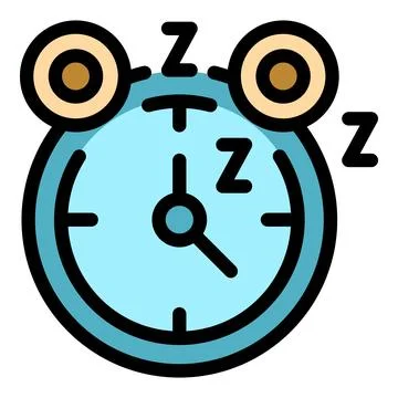 Sleeping alarm clock showing time to sleep 스톡 일러스트