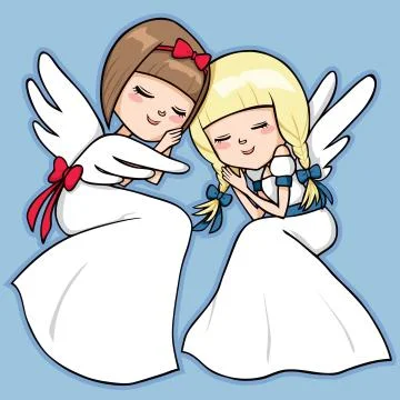 Sleeping Angels Ilustração Stock