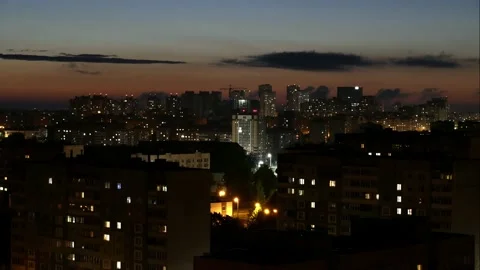 Sleeping area of the city, sunset. Stock-Footage 197026917