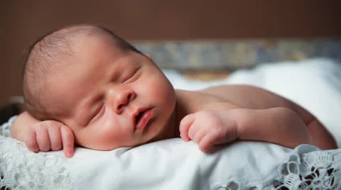 Sleeping baby Stock Footage 12334455