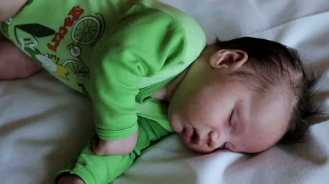 Sleeping Baby Stock Footage 61500773