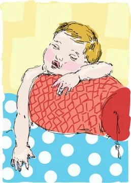 Sleeping baby Stock-Illustration