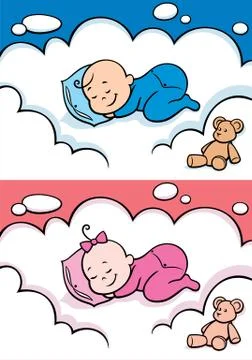 Sleeping Baby Stock Illustration
