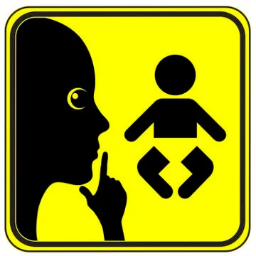 Sleeping Baby Keep Quiet Illustrazione stock