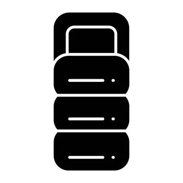 Sleeping Bag Glyph Icon Illustrazione stock