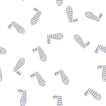 Sleeping bag glyph vector seamless pattern Stock Illustration
