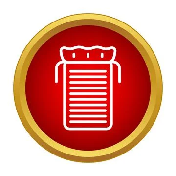 Sleeping bag icon representing camping gear and outdoor travel 스톡 일러스트