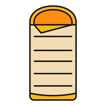 Sleeping bag icon representing outdoor camping equipment Stock Illustration