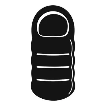 Sleeping bag icon, simple style Illustrazione stock