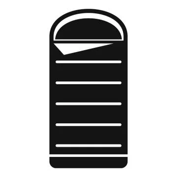 Sleeping bag icon, simple style Stock Illustration