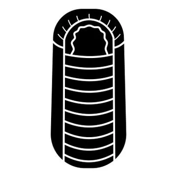 Sleeping bag icon, simple style Stock Illustration