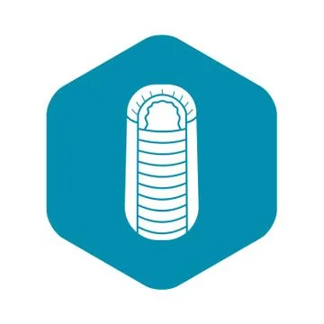 Sleeping bag icon, simple style Stock Illustration