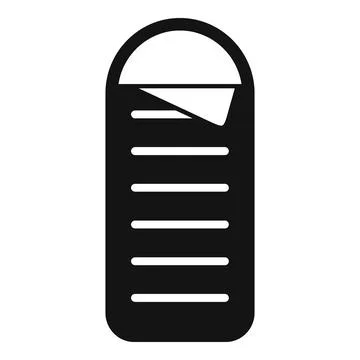 Sleeping bag icon simple vector. Campsite outdoor equipment Stock Illustration