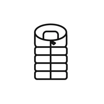 Sleeping bag icon vector set collection for web Stock Illustration