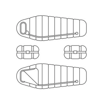 Sleeping bag illustration Stock Illustration