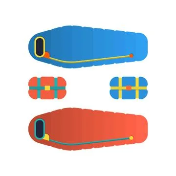 Sleeping bag illustration Stock Illustration