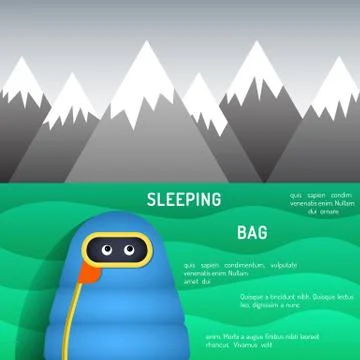 Sleeping bag illustration Stock Illustration