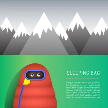 Sleeping bag illustration Stock Illustration