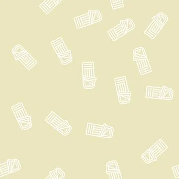 Sleeping bag line seamless pattern Stock Illustration