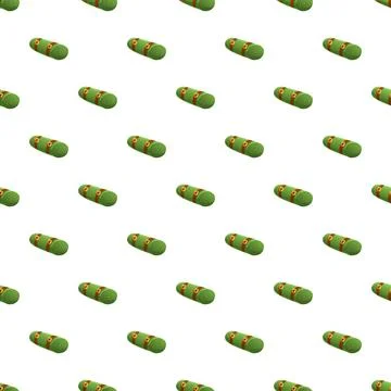 Sleeping bag pattern displaying outdoor camping gear Stock Illustration