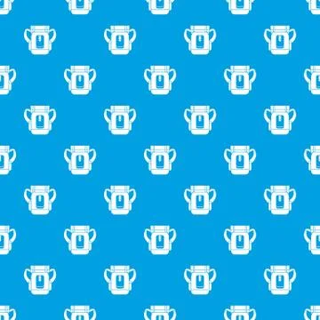 Sleeping bag pattern seamless blue Stock Illustration