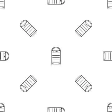 Sleeping bag pattern seamless vector Stock Illustration