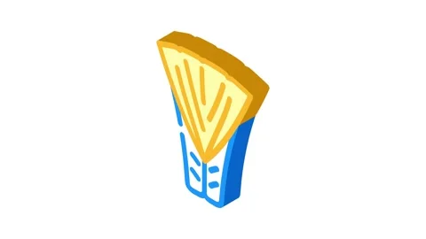 Sleeping bag quilt isometric icon animation Stock Footage 327278365