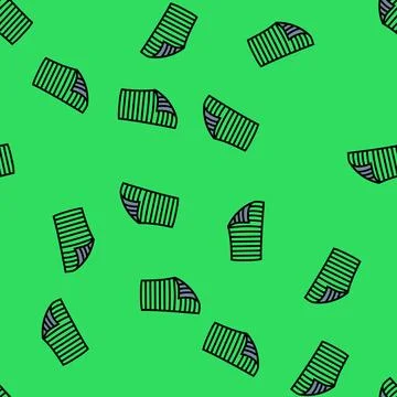 Sleeping bag quilt vector seamless pattern Stock Illustration
