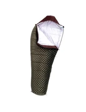 Sleeping bag used to keep warm on camping trips Stock Photos