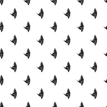 Sleeping bat pattern seamless Stock Illustration