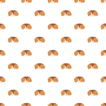 Sleeping beagle puppy seamless pattern for textile design Stock Illustration