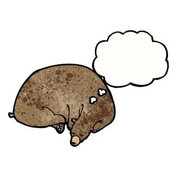 Sleeping bear cartoon Illustrazione stock