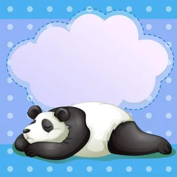 A sleeping bear with an empty callout Illustrazione stock