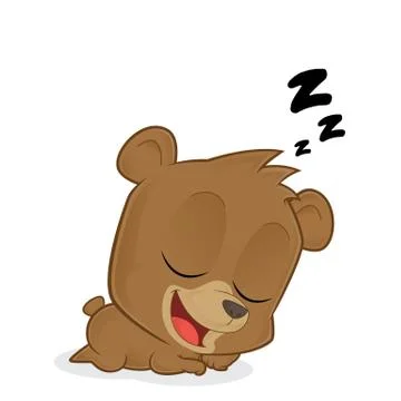 Sleeping bear Stock Illustration