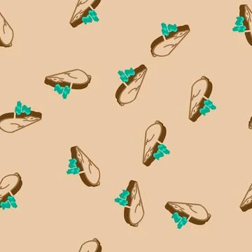 Sleeping bear sleep night isometric icon seamless pattern Illustrazione stock