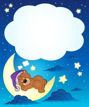 Sleeping bear theme image - eps10 vector illustration. Stock-Illustration