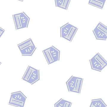 Sleeping in bed glyph seamless pattern 스톡 일러스트