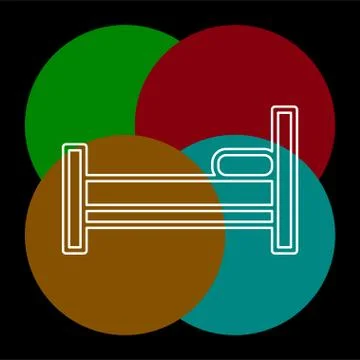 Sleeping bed vector icon Stock Illustration