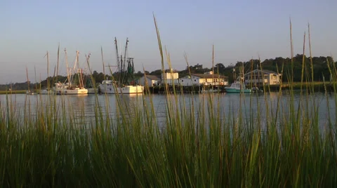 Sleeping boats Stock Footage 36957823