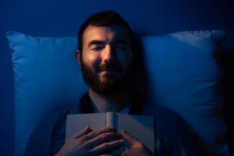 Sleeping with a Book Stock Photos