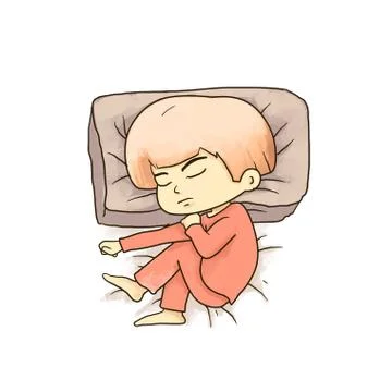 Sleeping boy Stock Illustration