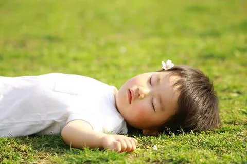 Sleeping boy Stock Photos