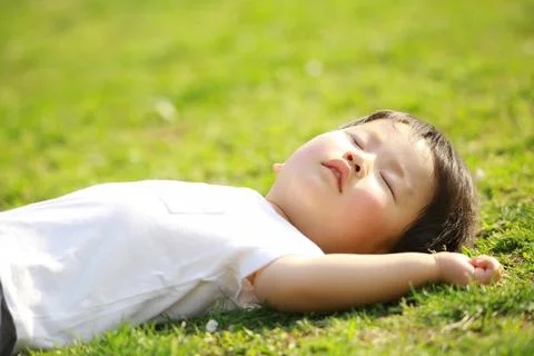 Sleeping boy Stock Photos